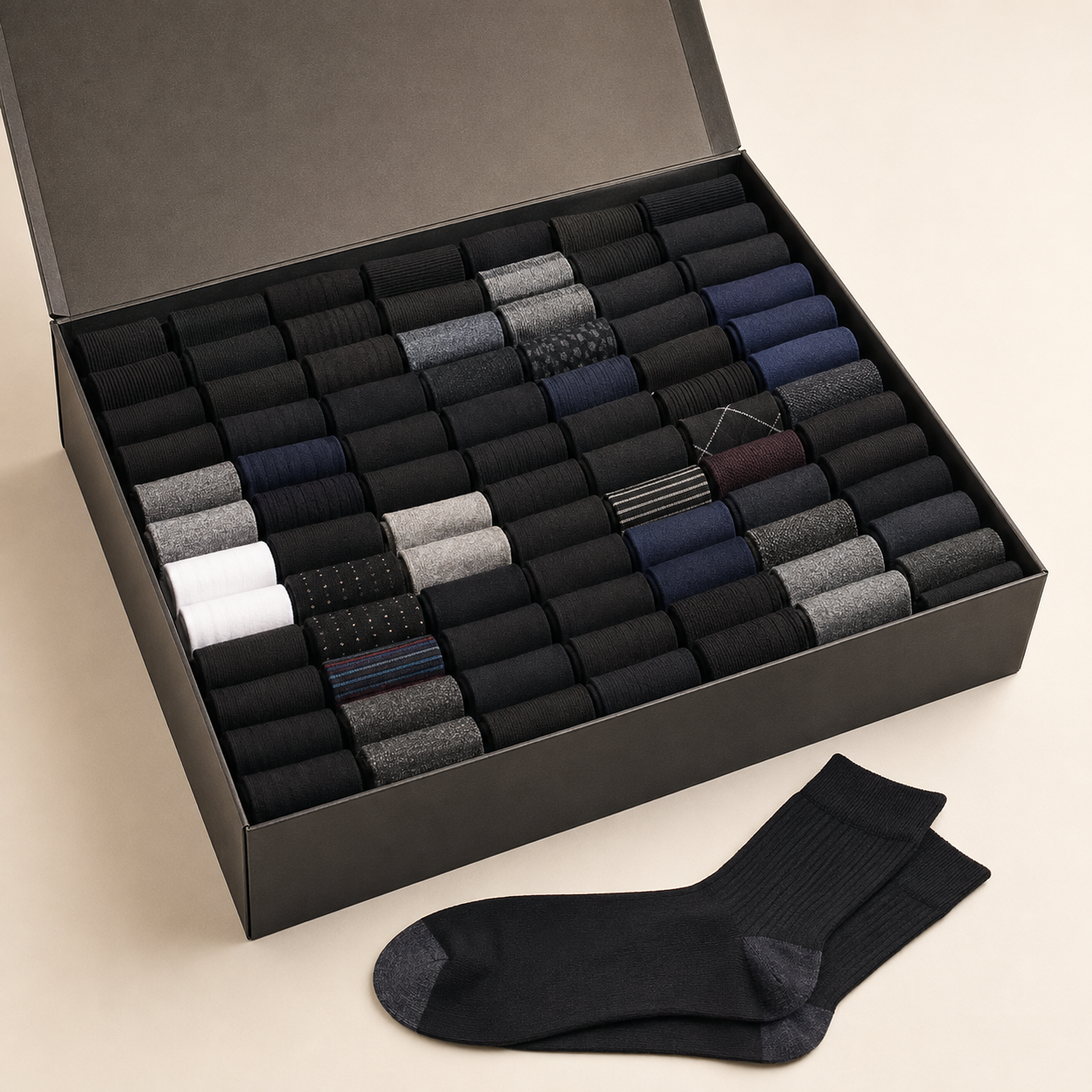 Grande Réserve NOLOVAN de 100 paires dans une boîte ouverte